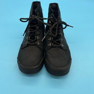 Sorel Ankeny II Mid Boot Black Lace-Up Ankle Boots Men Dark Brown 7